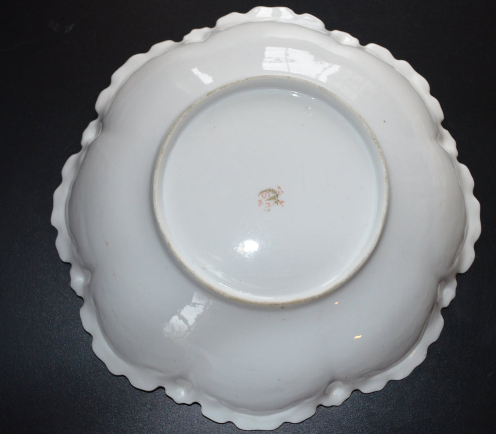 RS Prussia Bowl Mold 256 Poppies Pattern Pearlized Lustre Finish