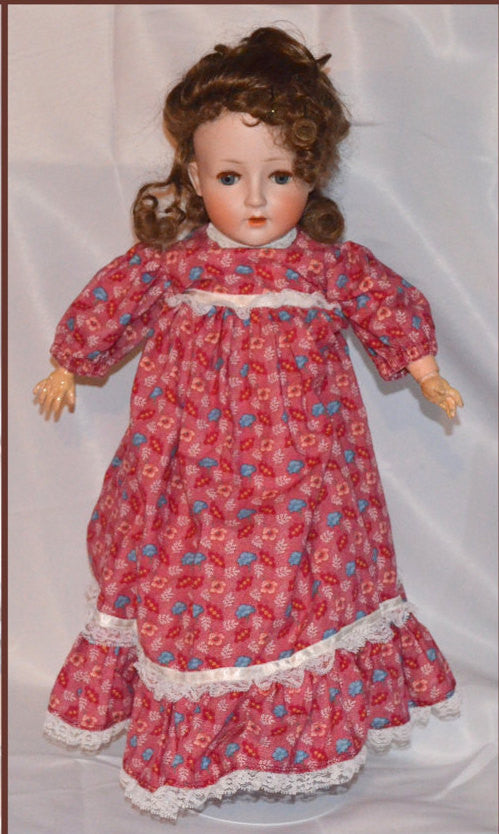 German Porcelain Bisque REVALO Doll by Gebrüder Ohlhaver 22" T. Composition Wood Jointed Body