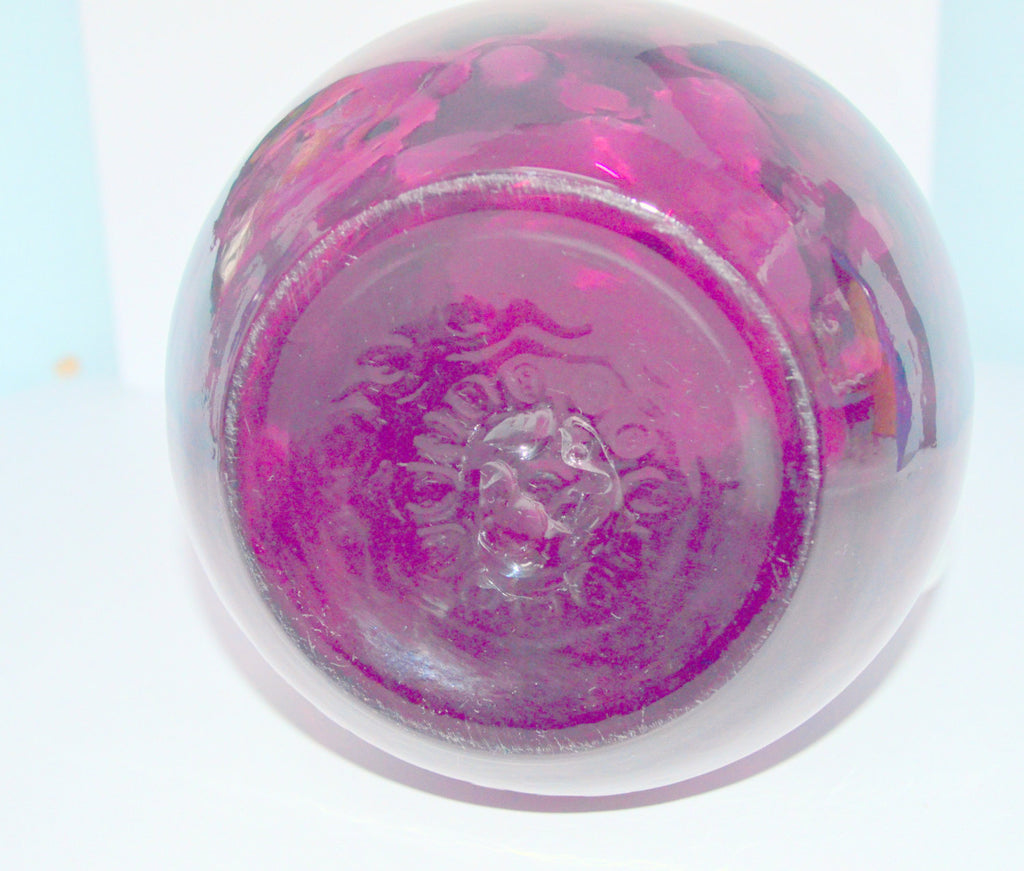 Amethyst Glass Dot Optic Pitcher