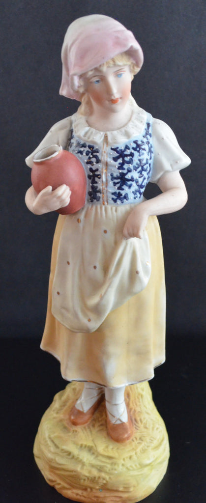 victorian german heubach bisque girl statue