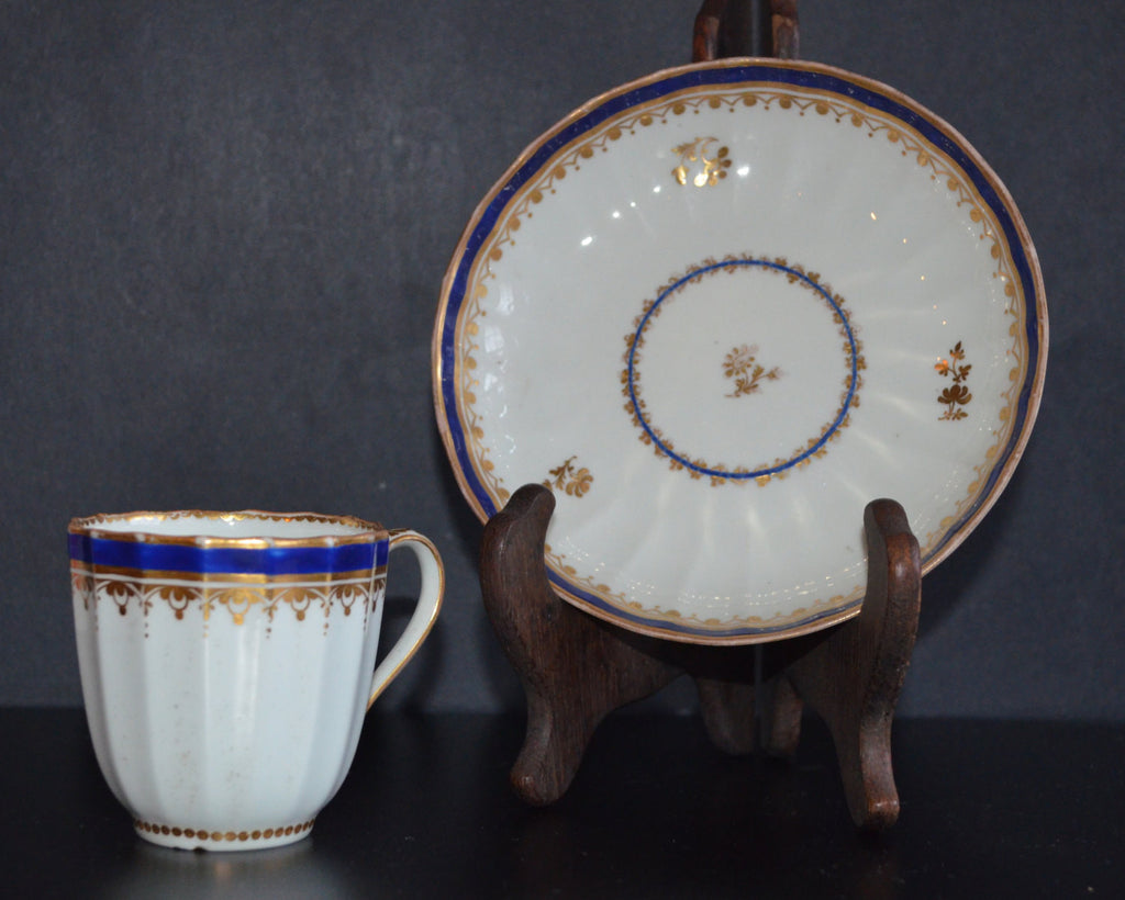 English Derby Porcelain Duesbury Period 18th Century Cup & Saucer Set