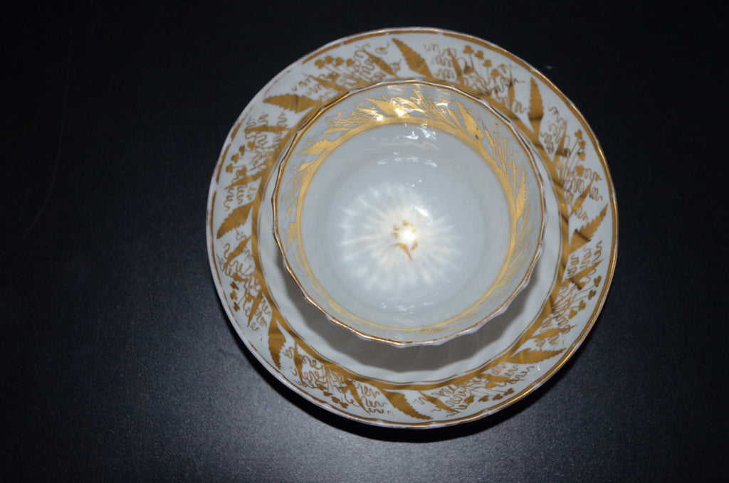 Worcester Tea Bowl & Saucer 1700s Flight Barr Period English Porcelain