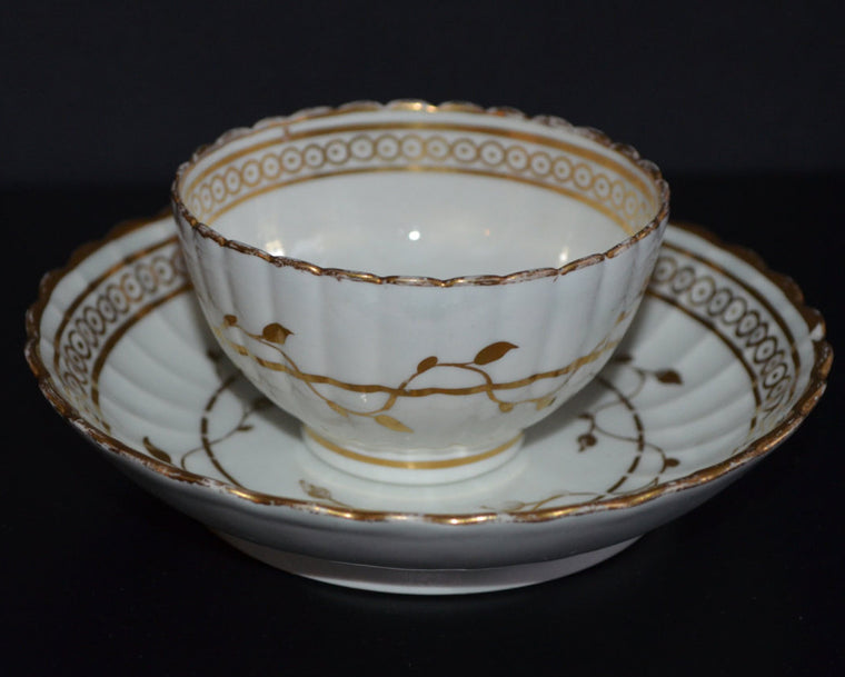 Worcester Tea Bowl & Saucer 18th Century English Porcelain Flight Barr Period