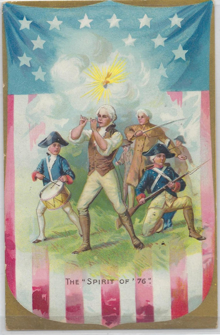 Patriotic Postcard Embossed Card Independence Day Raphael Tuck Series 109 Spirit of 76