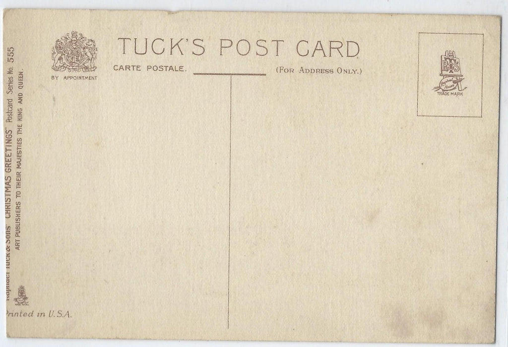 Christmas Postcard Tuck Publishing Greetings Series 555 Rust Arts Craft Poem