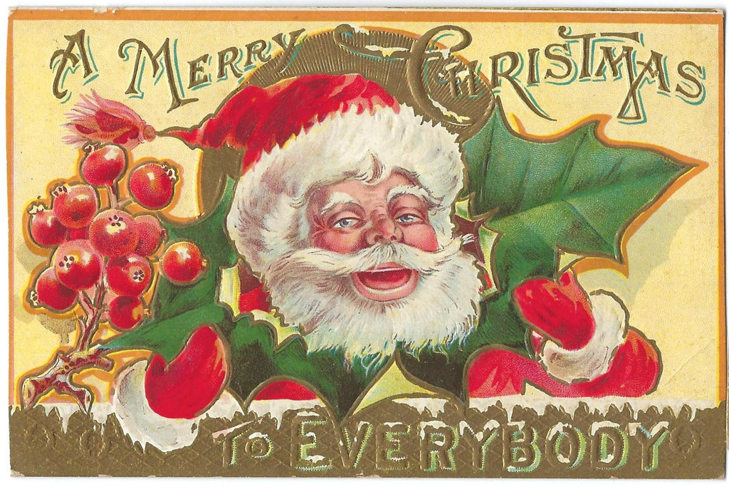 Christmas Postcard Jolly Santa Claus St Nicholas Series 3